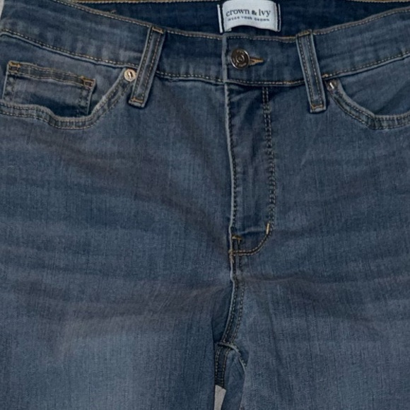 Crown & Ivy High Rise Skinny Crop Jeans - Picture 2 of 3